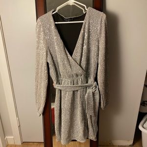 Silver Sequinned Dress